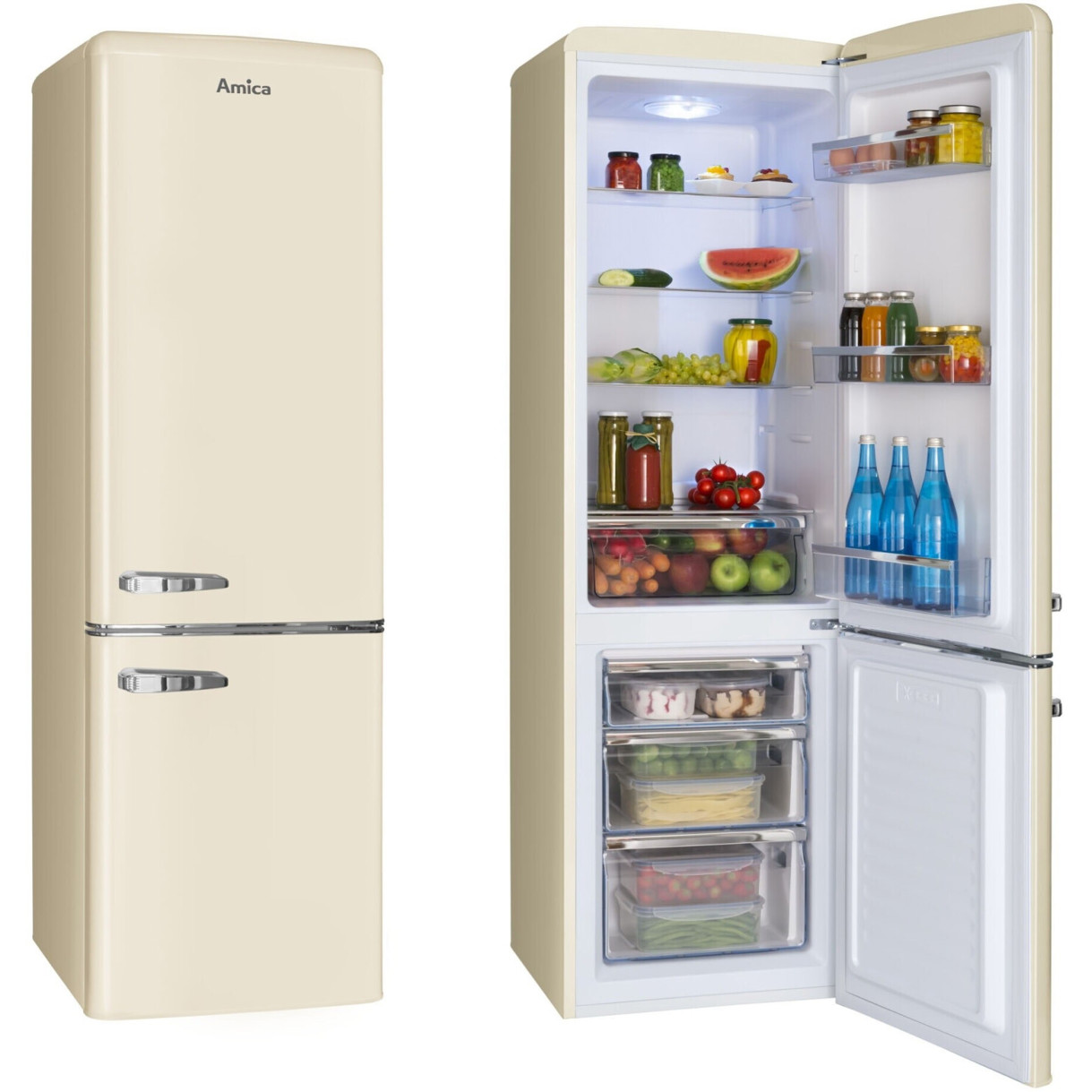 Amica - KGCR 387 101 - Kühl-Gefrierkombination - freistehend, 29 dB, 244 Liter