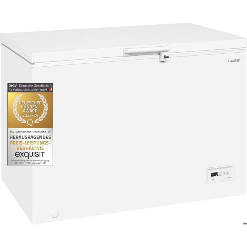 Exquisit - GT320-HE-040D - Gefriertruhe - 308 Liter, Schnellgefrieren, 2 Vorratskörbe