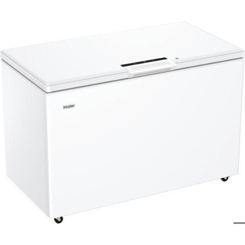 Haier - HCE420E - Gefriertruhe - 418 Liter Inhalt, Schnellgefrieren, mit Rollen